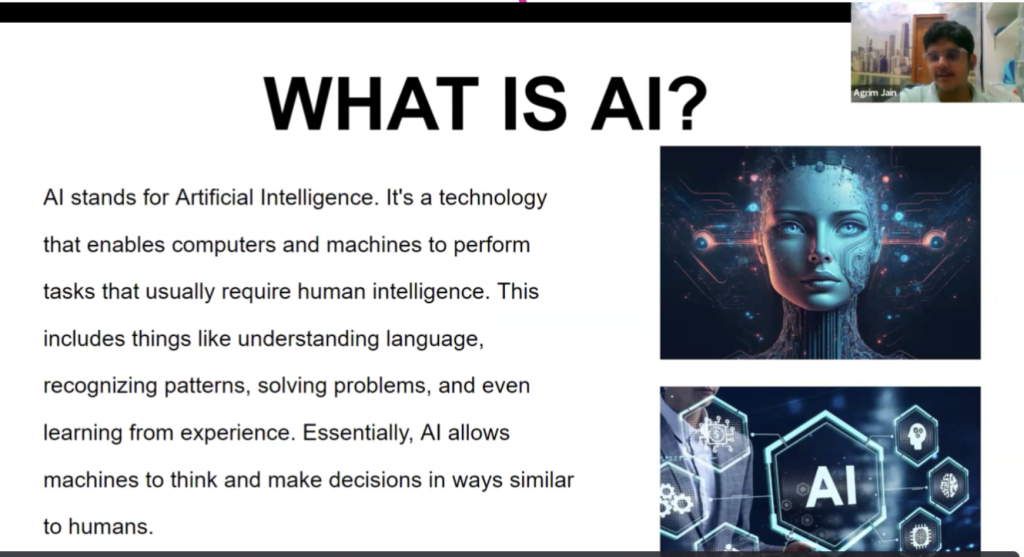 Agrim formulated a digital questionnaire on organ donation to understand the broader attitudes towards and knowledge on this subject along with educating over 30 students children about the integration of AI in Health.