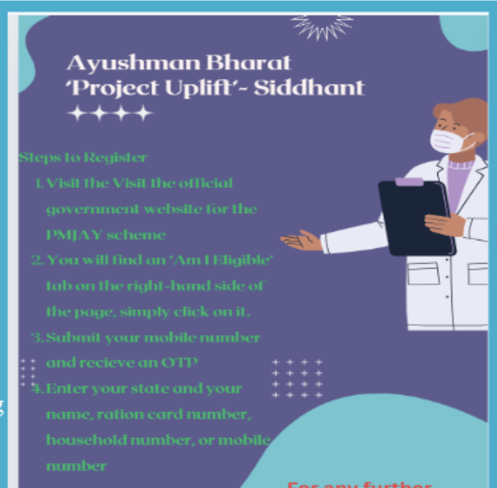 Siddhant took on the ambitious task of getting over 10 people to sign up for the public health scheme, Ayushman Bharat Yojana.